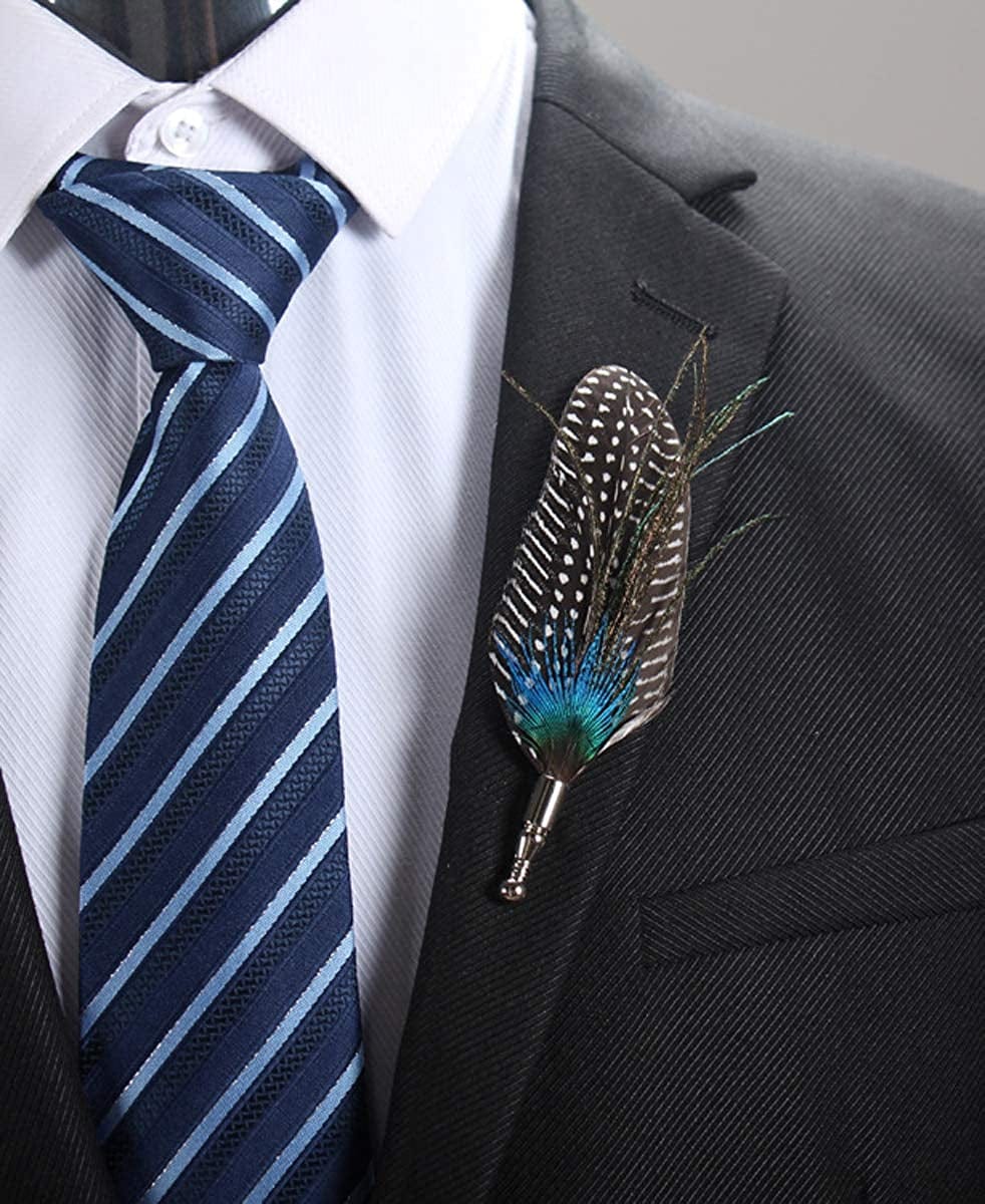 Lapel Pin Flower Boutonniere Men'S Brooch Lapel Stick Corsage for Suit 10Pcs Style 03Pack