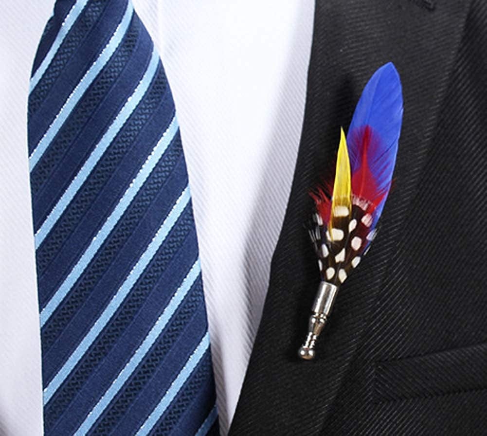 Lapel Pin Flower Boutonniere Men'S Brooch Lapel Stick Corsage for Suit 10Pcs Style 03Pack