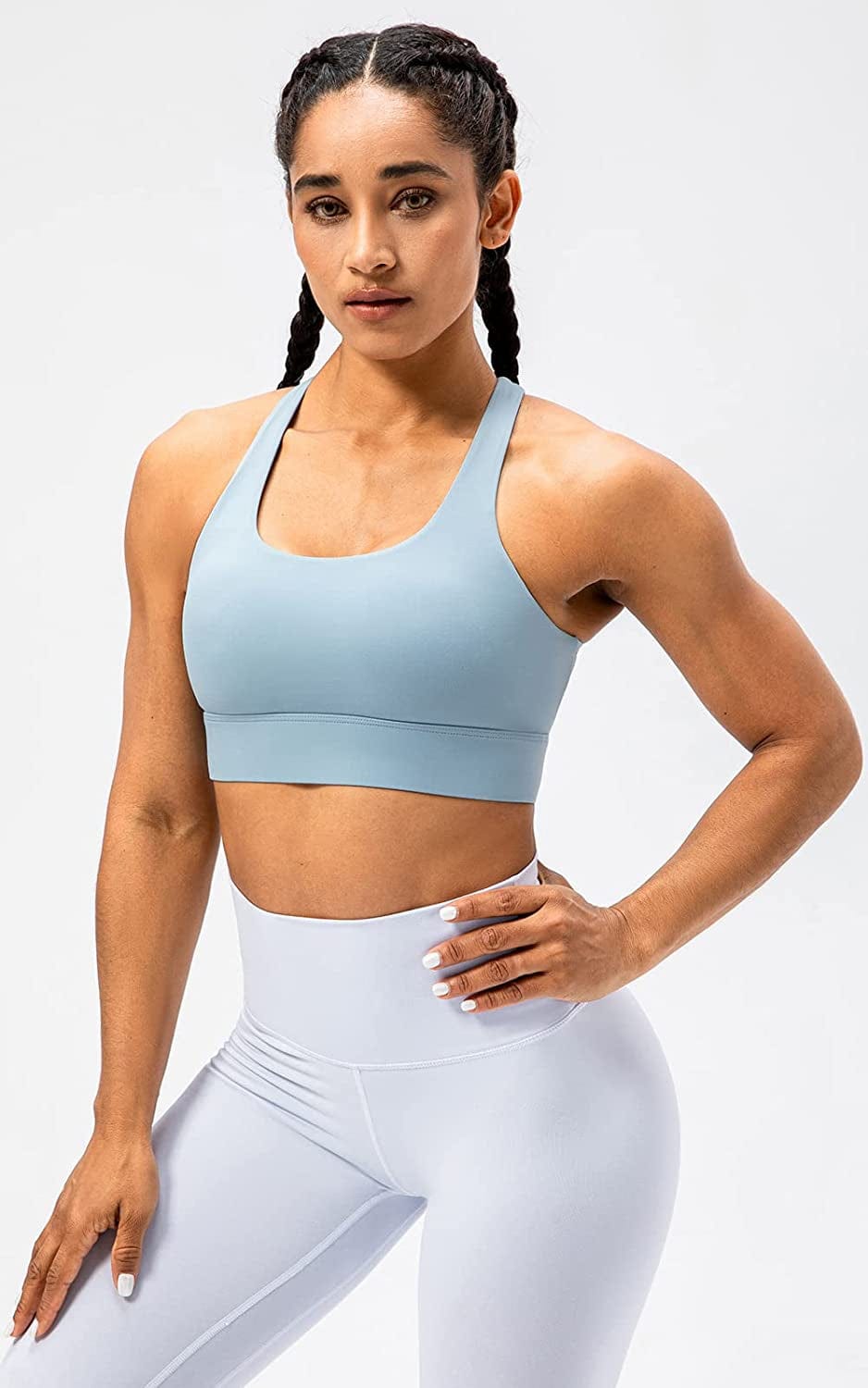 Lavento Women'S Racerback Sports Bra Hook-And-Eye Closure High Impact Running Training Bras Top