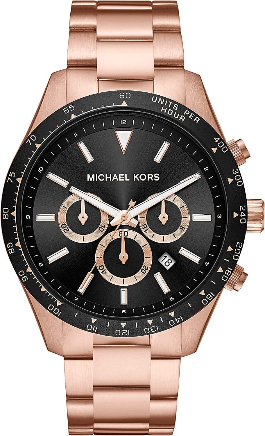 Layton Stainless Steel Watch Rose & Black Chronograph