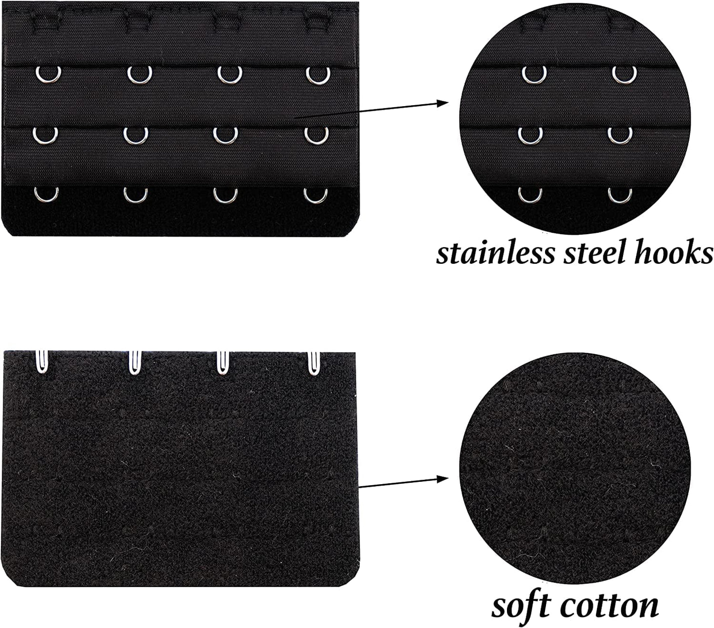 Leonhien Women'S Bra Extenders 2 Hook/3 Hook/4 Hook, Soft and Comfortable Bra Strap Extension 9Pcs-Pack