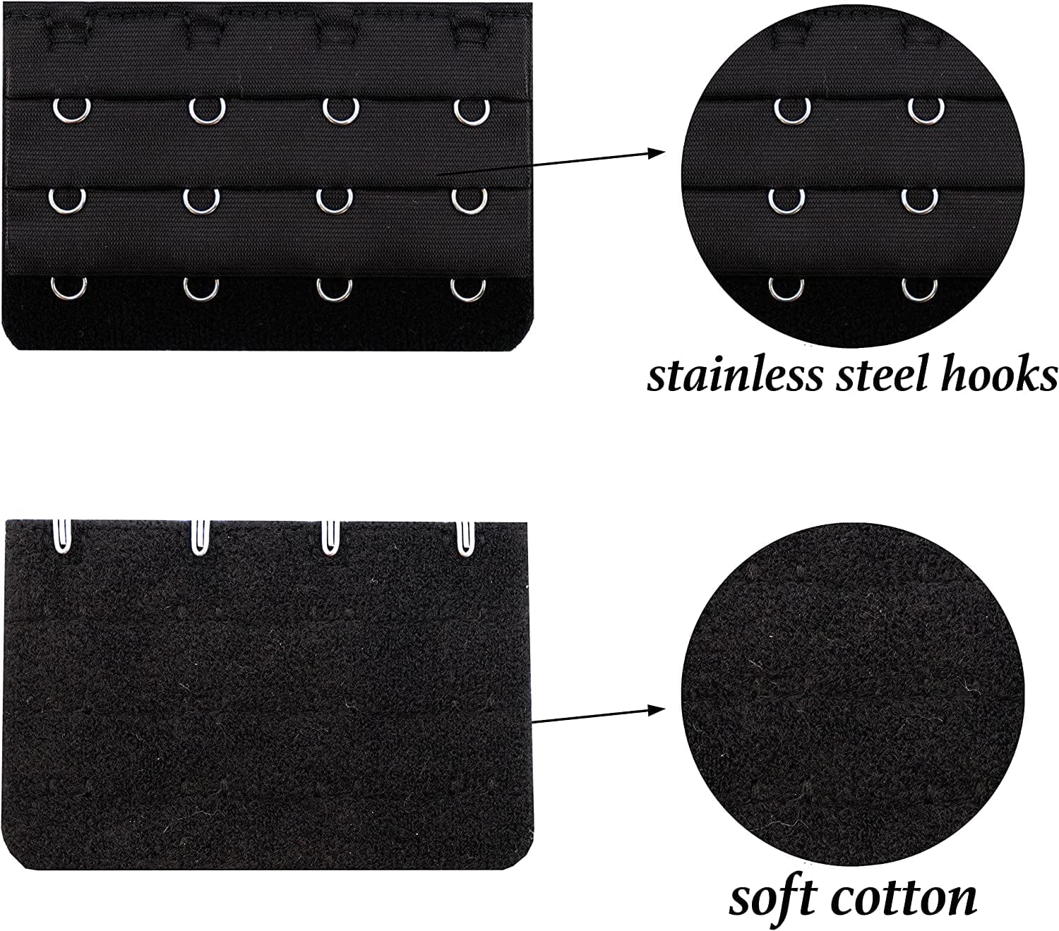 Leonhien Women'S Bra Extenders 2 Hook/3 Hook/4 Hook, Soft and Comfortable Bra Strap Extension 9Pcs-Pack
