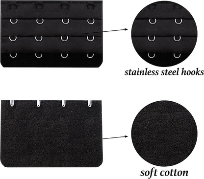 Leonhien Women'S Bra Extenders 2 Hook/3 Hook/4 Hook, Soft and Comfortable Bra Strap Extension 9Pcs-Pack