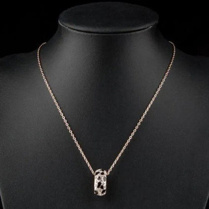 Leopard Animal Print Jewelry Set for Women (Panther) - Earrings, Necklace, Bracelet, Bangle for Evening Wear/Party/Wedding - 18K Gold/Silver