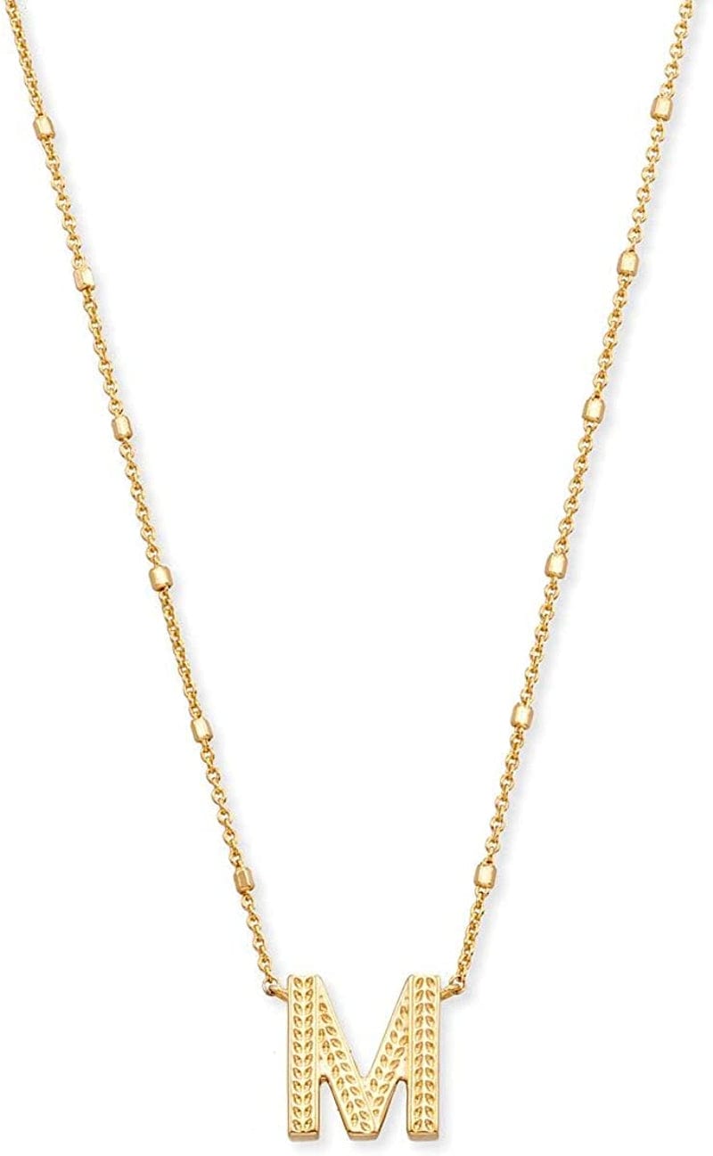Letters A-Z Pendant Necklace for Women, Fashion Jewelry, 14K Gold-Plated Brass Letter M