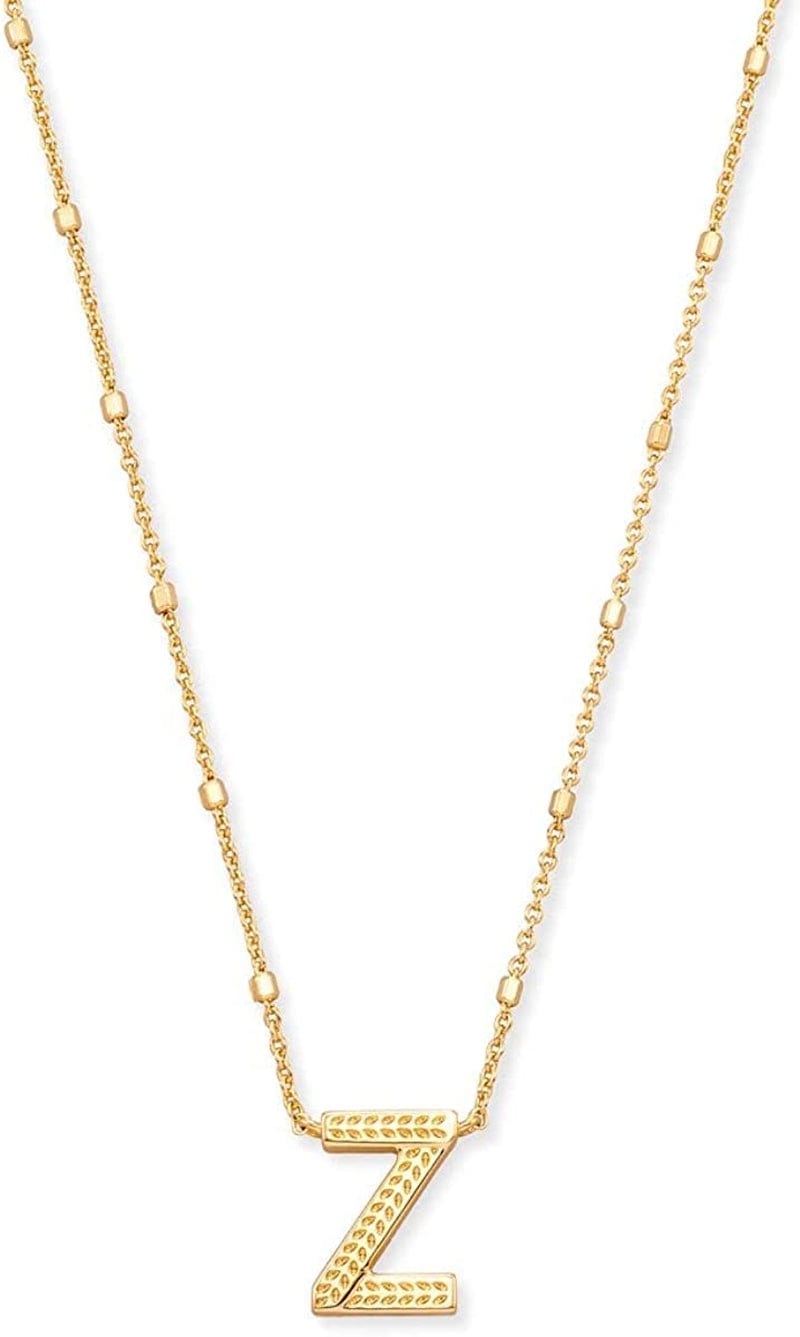 Letters A-Z Pendant Necklace for Women, Fashion Jewelry, 14K Gold-Plated Brass Letter Z