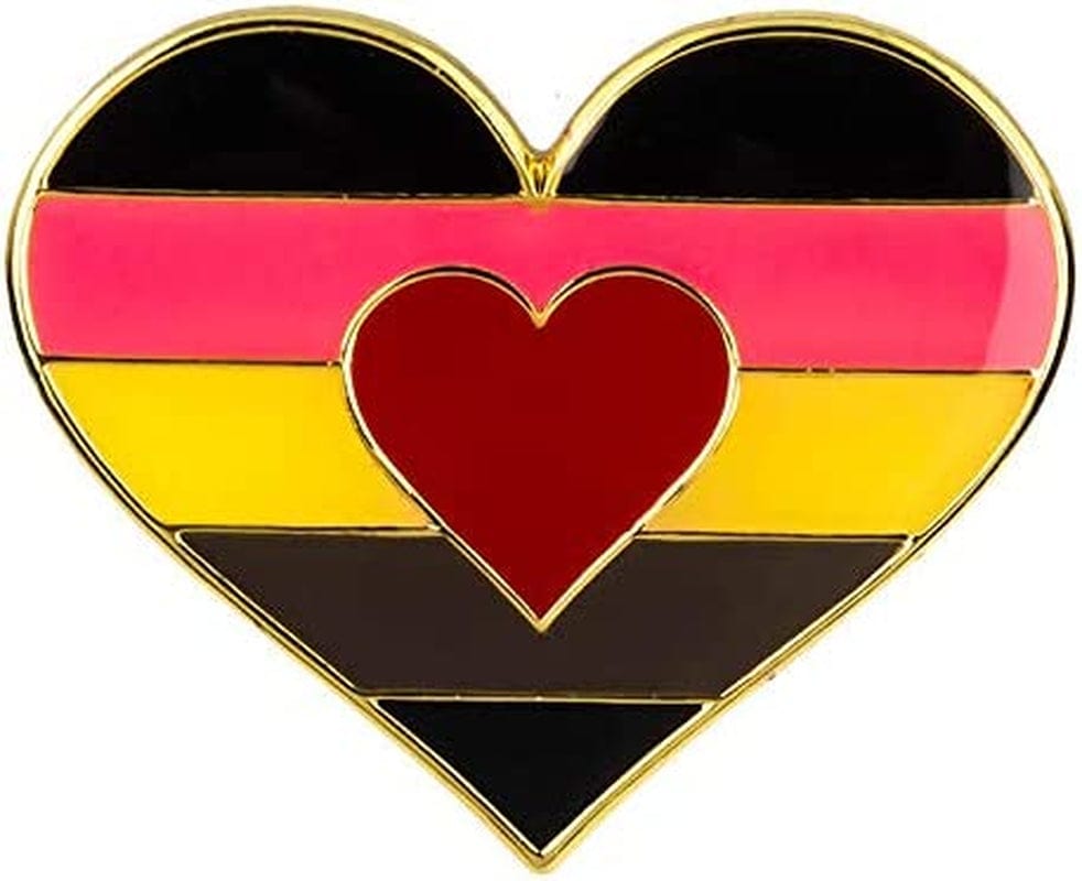 LGBTQ Flag Heart Lapel Pins (1") Hat Tie Tack Badge Pin Fat Fetish