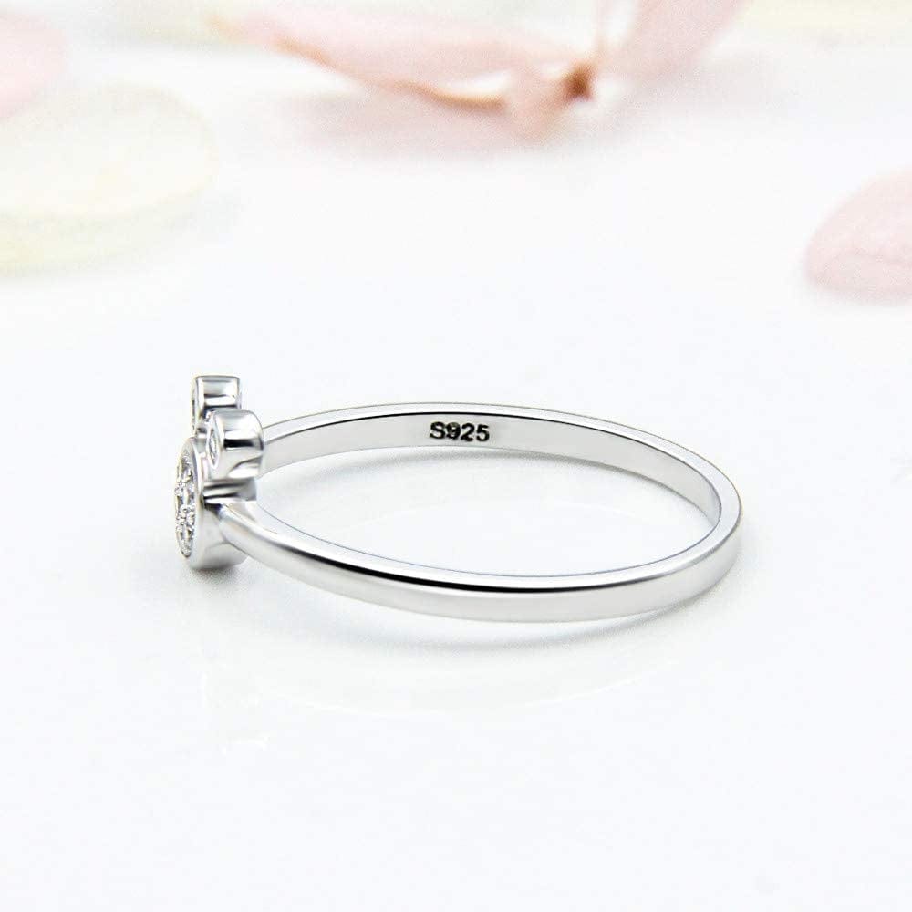 LGSY CZ Mini Mouse Rings for Women Jewelry Gift Sterling Silver