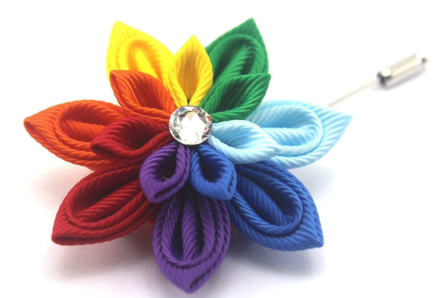 LGTB Pin Rainbow Flower Brooch Pride Pin Men'S Flower Lapel Pin Gay Lesbian
