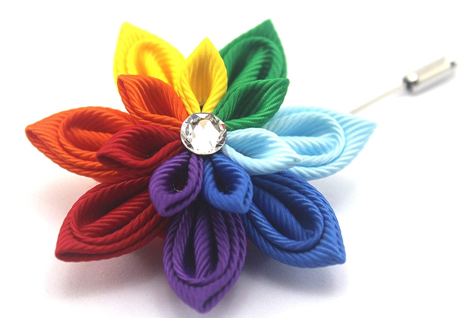 LGTB Pin Rainbow Flower Brooch Pride Pin Men'S Flower Lapel Pin Gay Lesbian