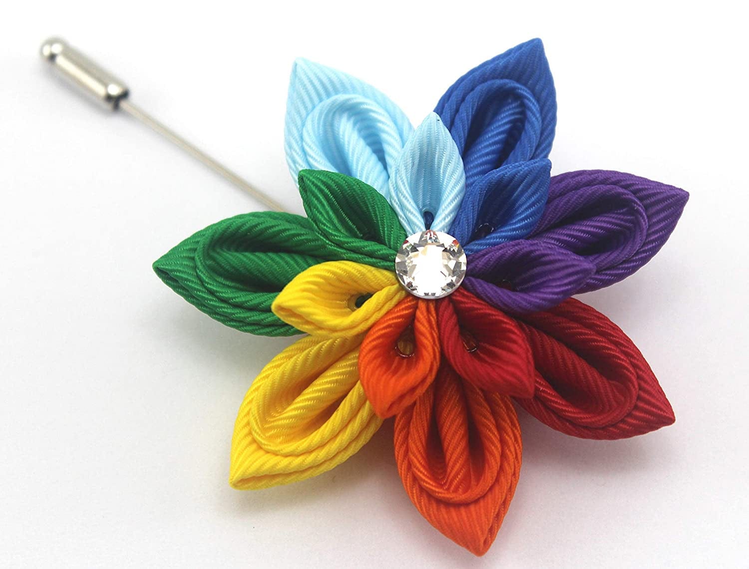 LGTB Pin Rainbow Flower Brooch Pride Pin Men'S Flower Lapel Pin Gay Lesbian