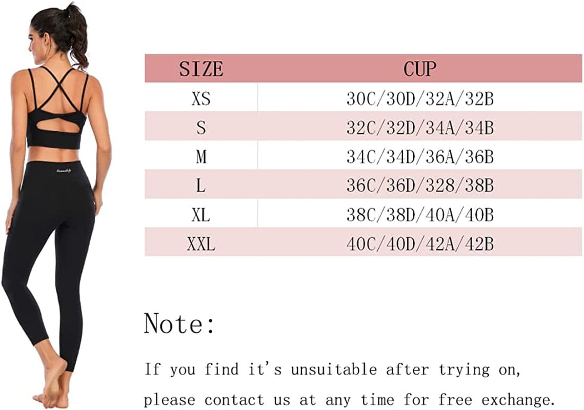 Lianshp Longline Sports Bra Cross Back Strappy Tank Top for Women Yoga Workout Running Shirts