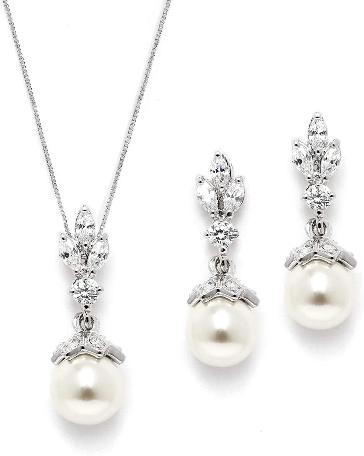 Light Ivory Pearl Drop Vintage Bridal & Wedding Jewelry Set, Great for Everyday Wear and Gifts