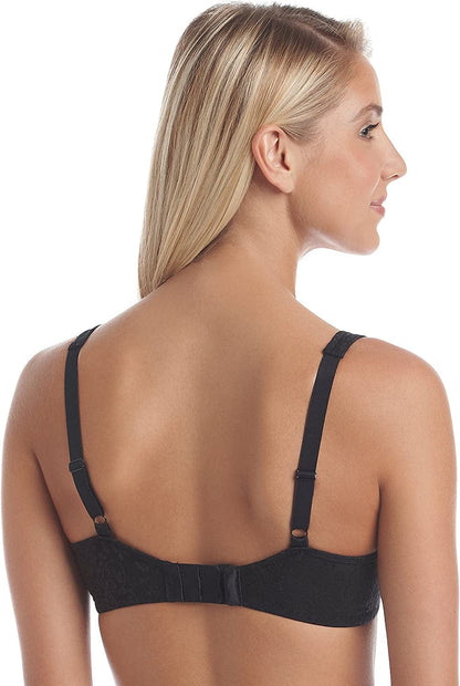 Lilyette by Bali Women'S Dream Plunge into Comfort Keyhole Minimizer, Black Jacquard, 38DDD