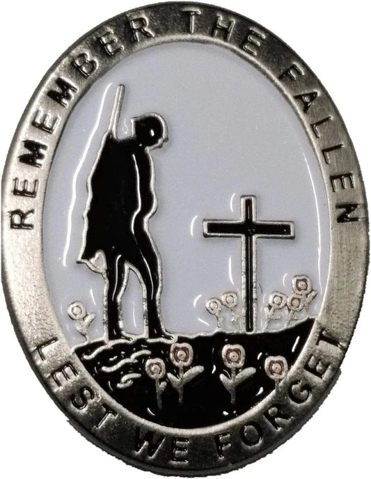 Lone Soldier Poppy Lapel Pin Remembrance Badge