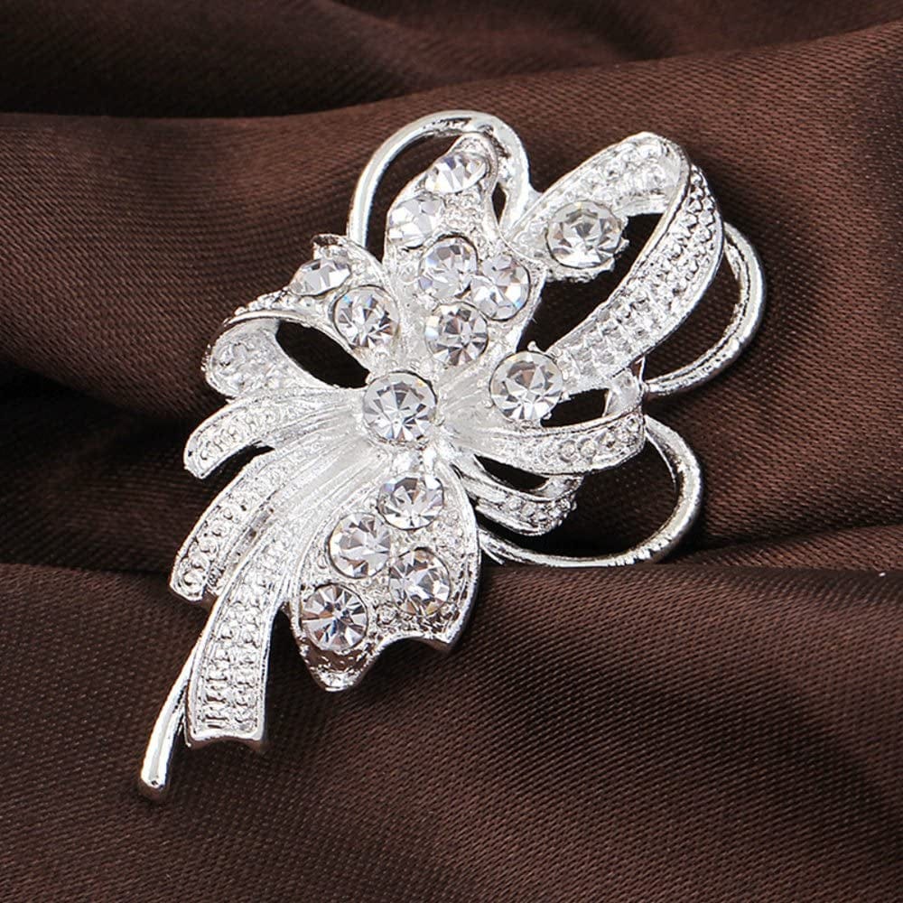 Lot 24Pc Shining Rhinestone Crystal Brooches Pins DIY Wedding Bouquet Kit