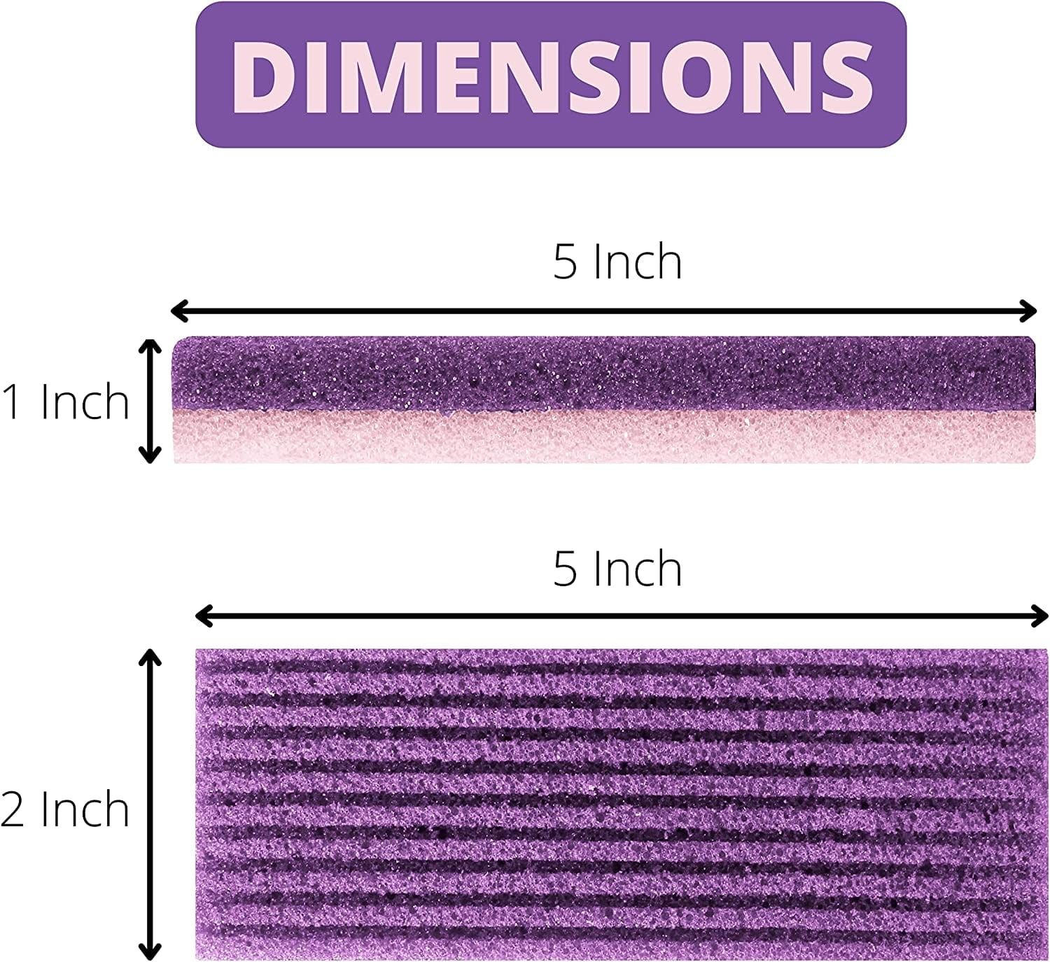Love Natural Pumice Stone for Feet - Ultimate 2-In-1 Scrubber and Professional Exfoliating Rock for Feet Hands Body Care - Pumice Stone for Dead Skin & Callus Removal (Purple) Health & Beauty > Personal Care > Foot Care LOVE PUMICE   