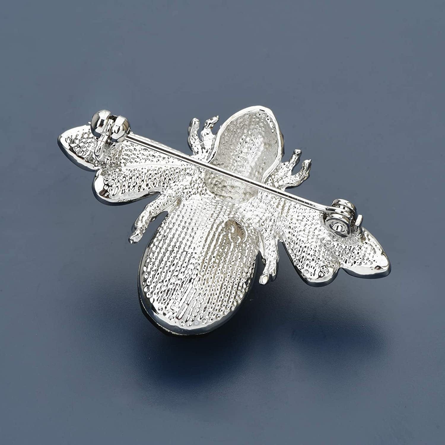 Lovely Crystal Bumble Honey Bee Insect Brooch Pins Collar Pin Lapel Pin Costume Jewelry for Women