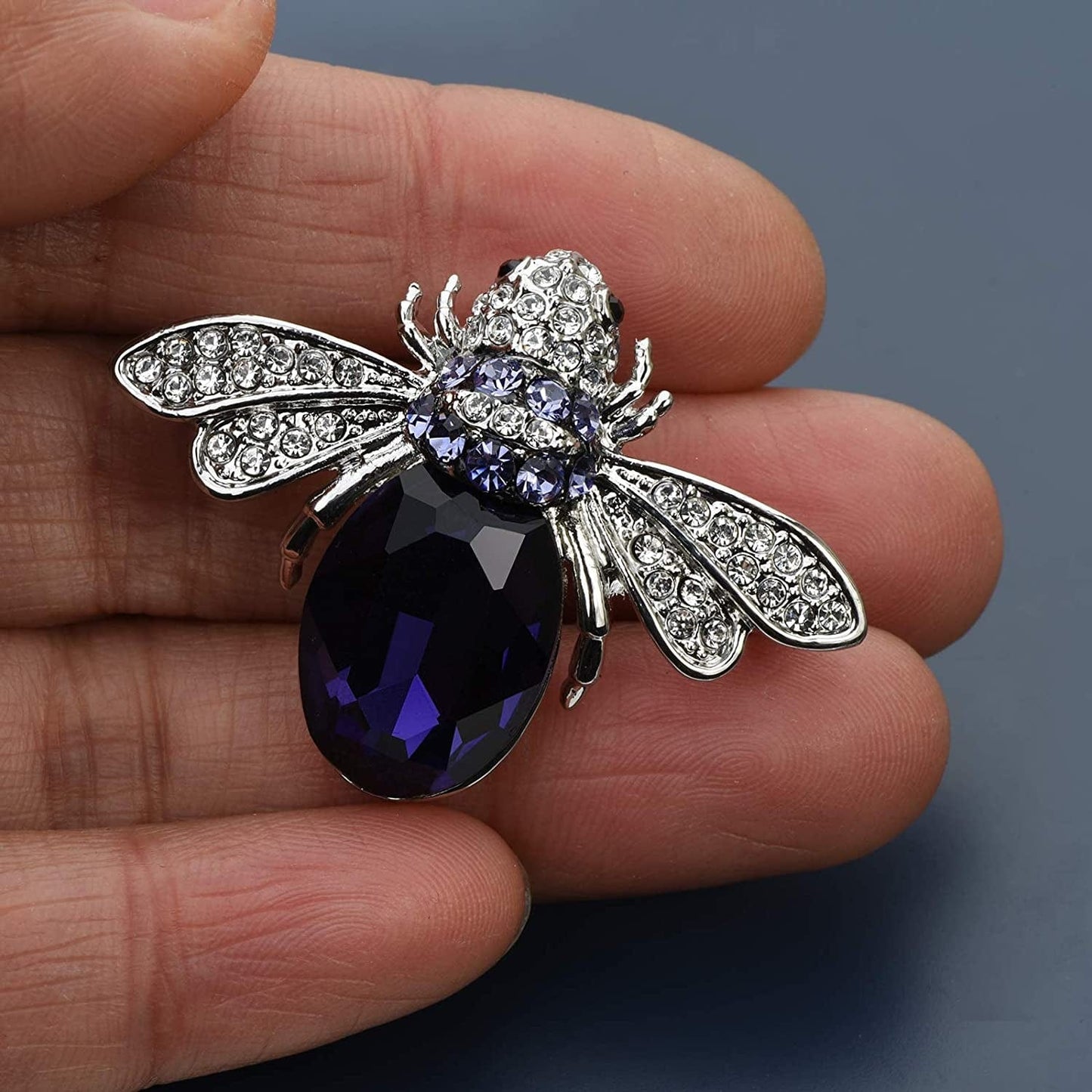 Lovely Crystal Bumble Honey Bee Insect Brooch Pins Collar Pin Lapel Pin Costume Jewelry for Women