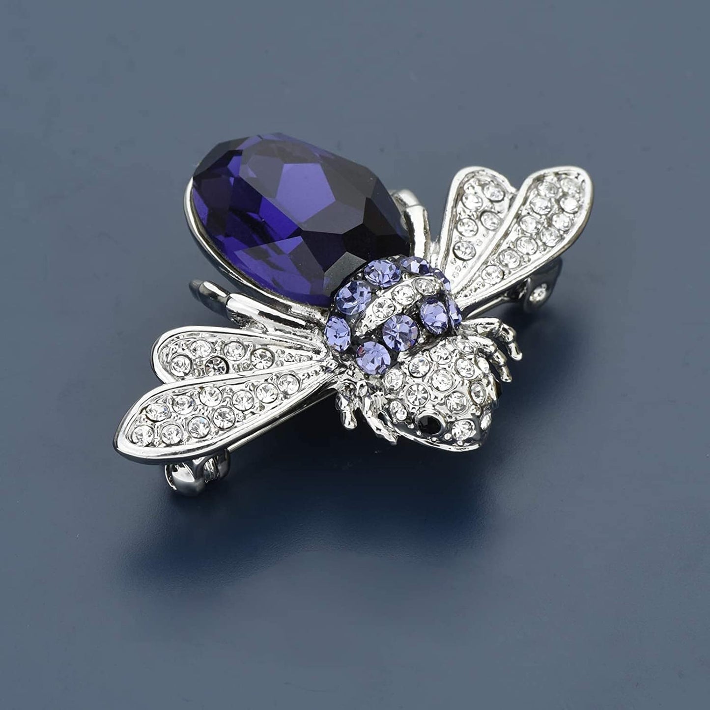 Lovely Crystal Bumble Honey Bee Insect Brooch Pins Collar Pin Lapel Pin Costume Jewelry for Women