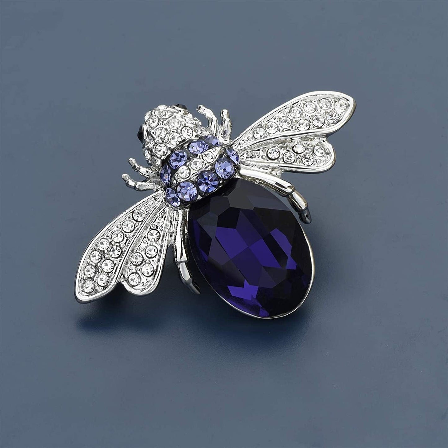 Lovely Crystal Bumble Honey Bee Insect Brooch Pins Collar Pin Lapel Pin Costume Jewelry for Women