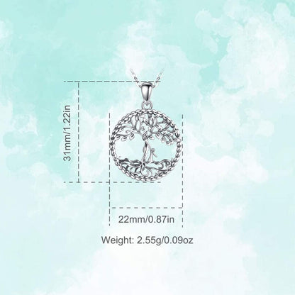 LOVEON Sterling Silver Necklace Gift for Mother, Tree of Life Mom Hold 1-5 Children, Animals Panda Fox Rhinoceros Giraffe Mom Baby Gift for Women on Mother'S Day