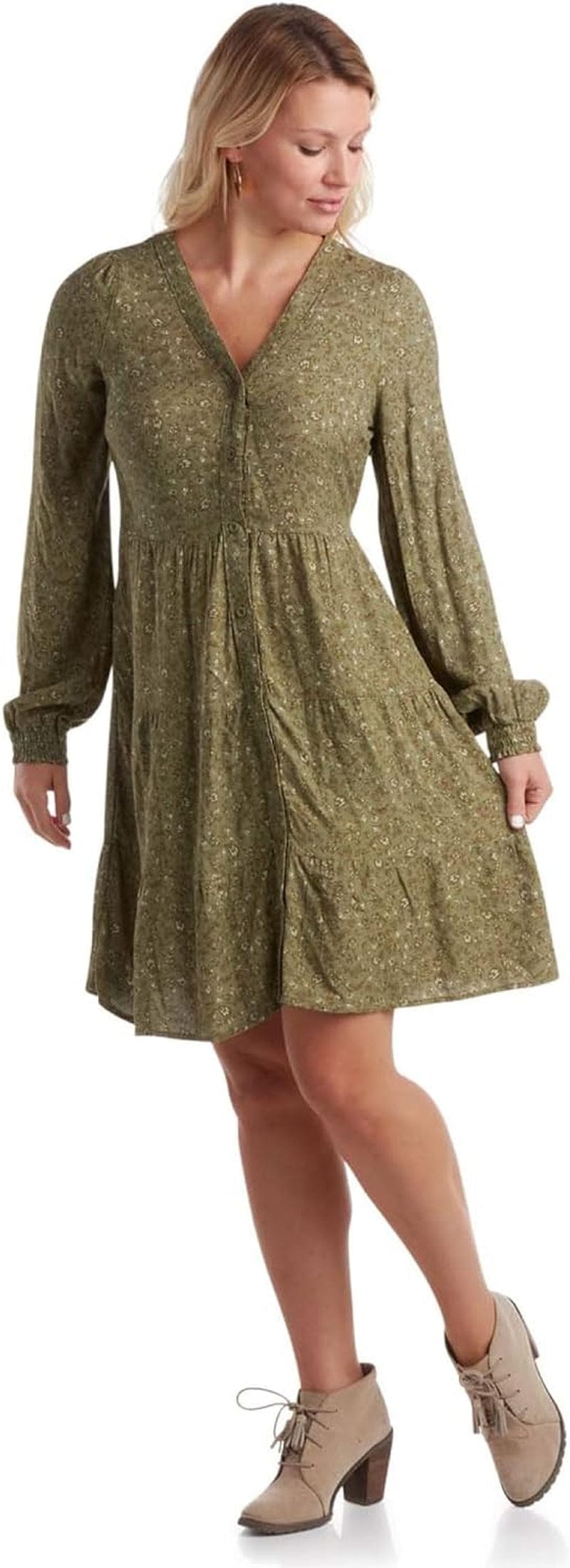 Lucky Brand Women'S Dress - Front Button Long Sleeve Roll Cuff Casual Dress - Lightweight Sundress for Women (S-XL)