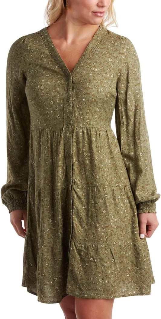 Lucky Brand Women'S Dress - Front Button Long Sleeve Roll Cuff Casual Dress - Lightweight Sundress for Women (S-XL)