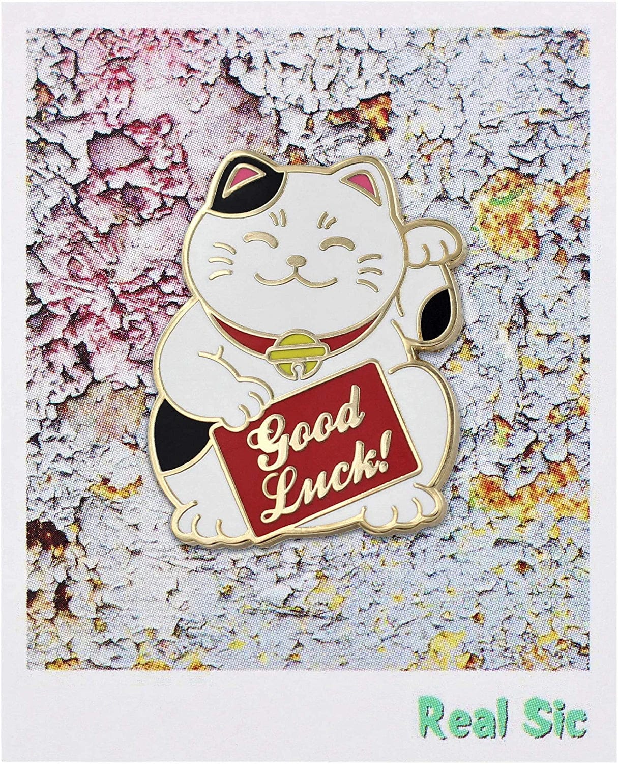 Lucky Cat Pin - Good Luck Cat Enamel Pin, Waving Cat Lapel Pin - Cute, Kawaii Good Luck Charm & Gift Accessory for Jackets, Hats, Backpacks & Tops