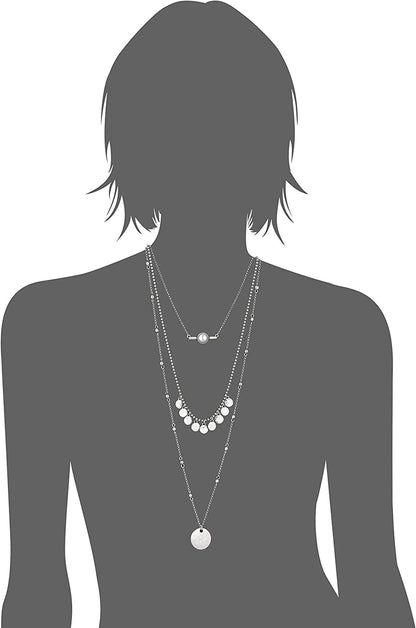 Lucky Layer Pearl Necklace Silver / One Size