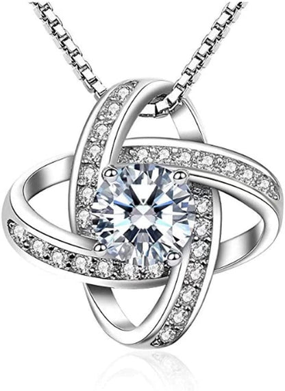 Luxurious Planet Collarbone Necklace Ladies Personalized Diamond Dark Moon Pendants Necklace Sparkly Pendant Jewelry, Silver dd2 / one.