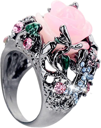 Luxury Diamond Silver Ring Bride Ring Engagement Wedding Ring Prong Setting Zircon Rings Jewelry for Your Princess D / 10