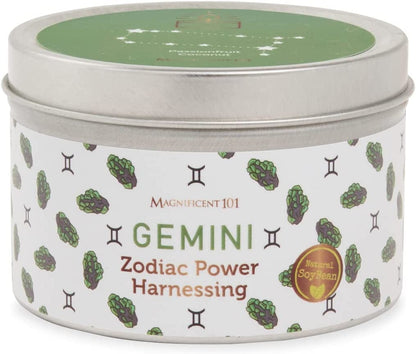 Magnificent 101 Sagittarius Zodiac Sign Candle – Scented Soy Wax Candle – Choose Your Birthdate – Make Great Holiday Gifts for Astrology Fans – 6Oz Tin Holder Ideal for Men’S and Women’S Décor Style Gemini