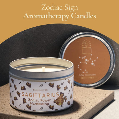 Magnificent 101 Sagittarius Zodiac Sign Candle – Scented Soy Wax Candle – Choose Your Birthdate – Make Great Holiday Gifts for Astrology Fans – 6Oz Tin Holder Ideal for Men’S and Women’S Décor Style
