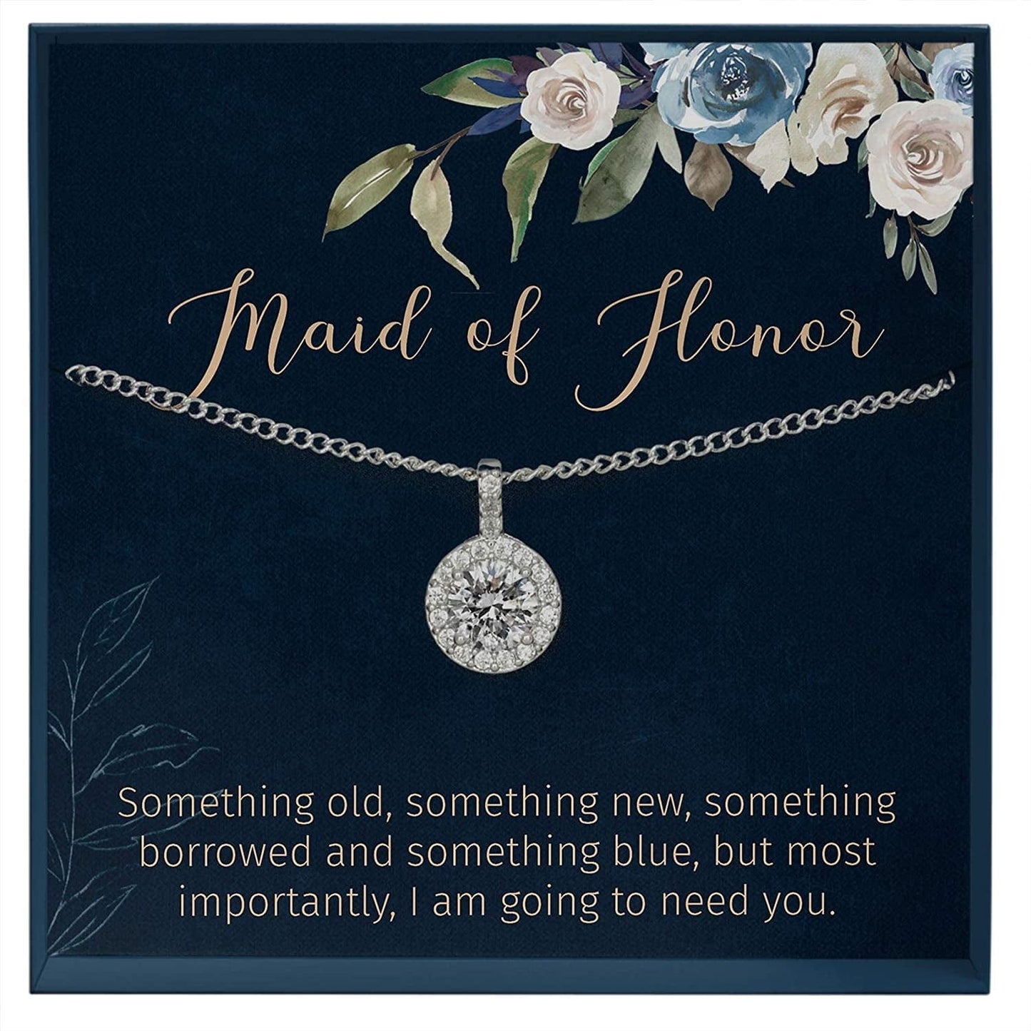 Maid of Honor Necklace Gift for Maid of Honor Proposal Gifts, Personalized Wedding Gifts for Maid of Honor