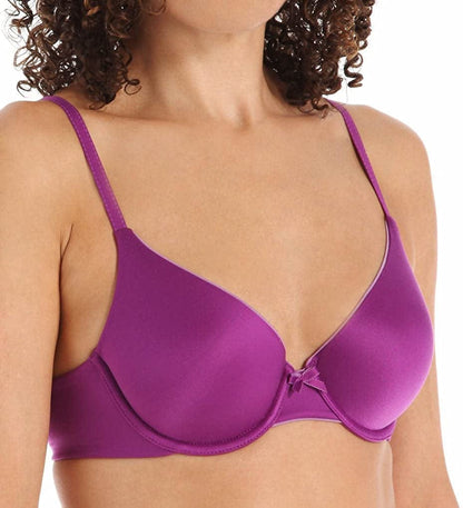 Maidenform Comfort Devotion Demi T-Shirt Bra, Velvety Full-Coverage Bra, Comfortable Bra with Convertible Straps for Everyday Berry Bomb W/La La Lavender / 38B