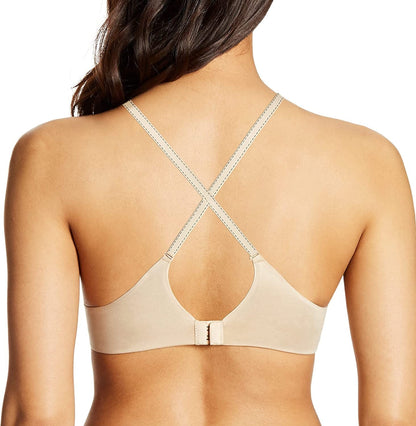 Maidenform Comfort Devotion Lace Bra, Wirefree Bra with Full Coverage, Push-Up Bra with Natural Lift, Comfortable Bra