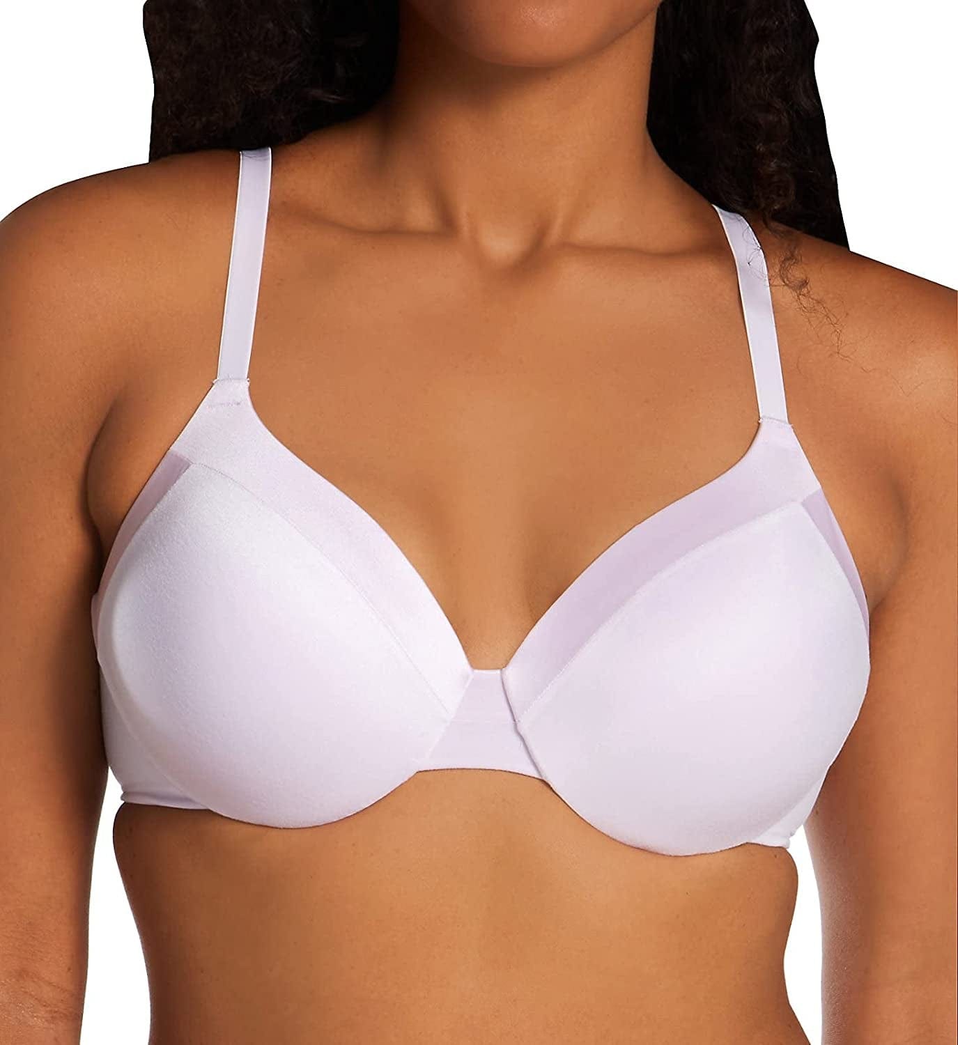 Maidenform Comfort Devotion Underwire Bra, Full-Coverage Comfortable Bra with Cushionwire for Support, Smoothing Bra Lilac Meringue / 40D