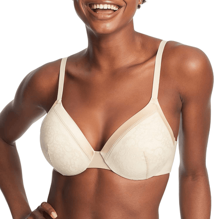 Maidenform Women's Comfort Devotion Tailored Full Coverage T-Shirt Bra 09436 Latte Lift/Ivory / 42C