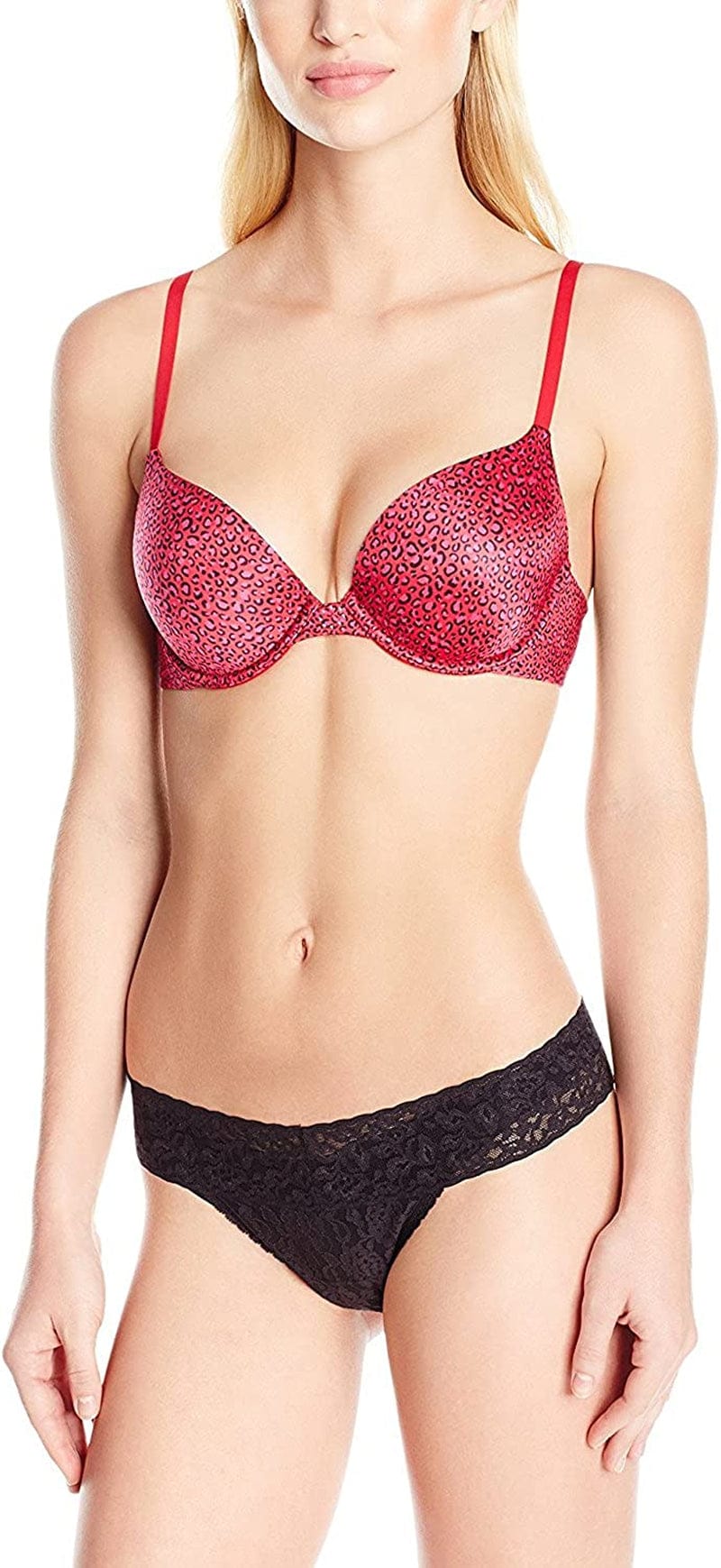 Maidenform Women'S Custom Lift Tailored Satin Demi Bra 09729 Merry and Bright Leopard Print / 38D