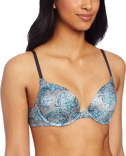 Maidenform Women'S Custom Lift Tailored Satin Demi Bra 09729 Pure Paisley / 32DD