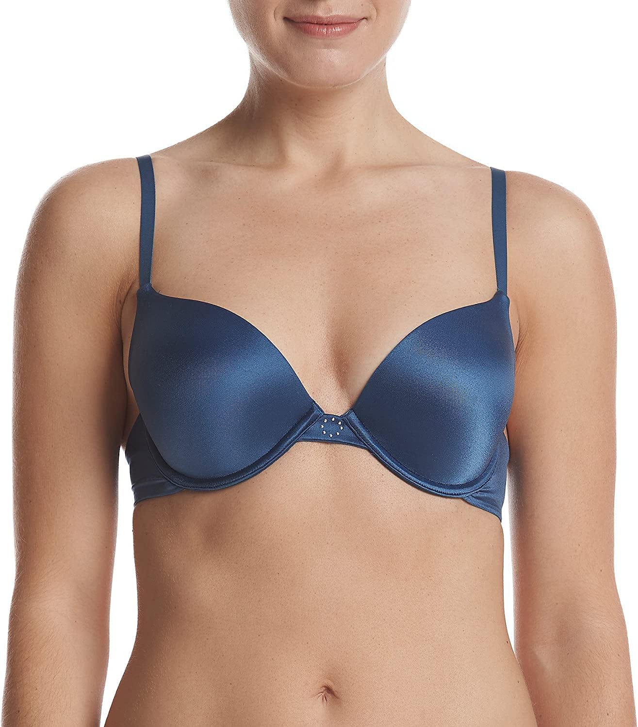 Maidenform Women'S Custom Lift Tailored Satin Demi Bra 09729 Regal Navy / 32C