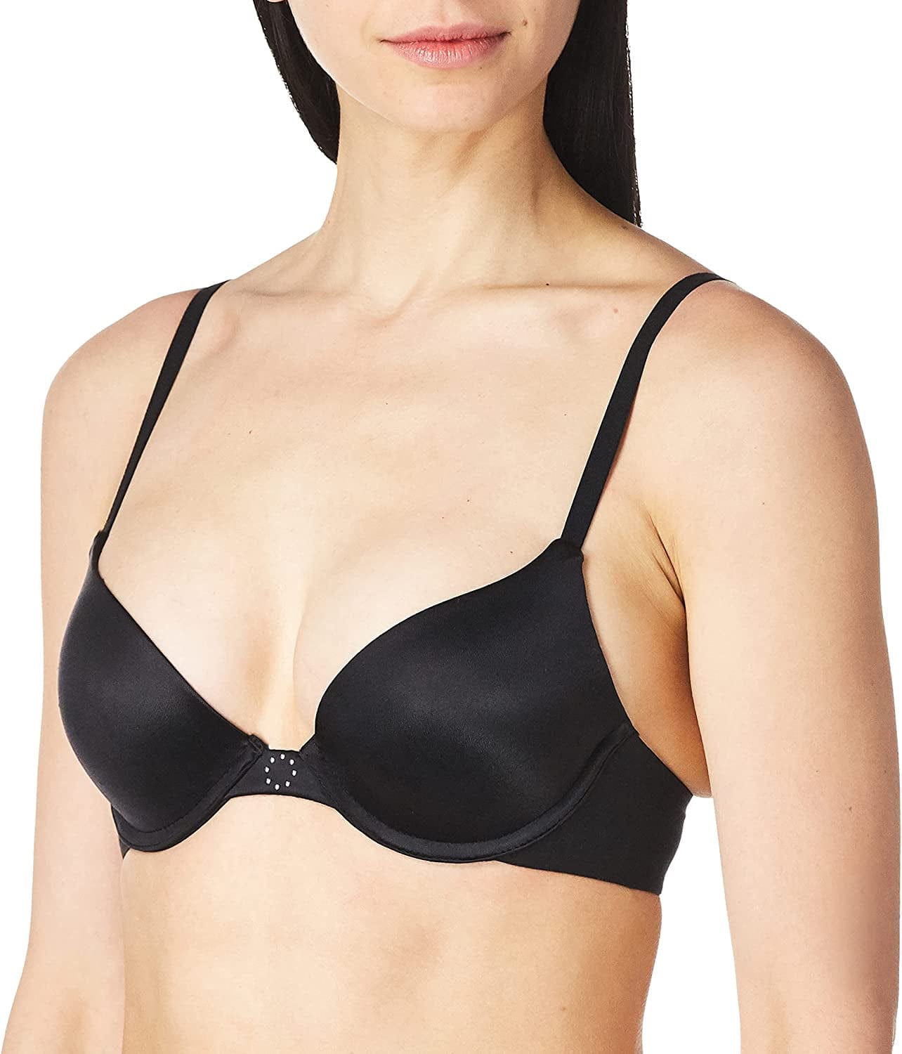 Maidenform Women'S Custom Lift Tailored Satin Demi Bra 09729 Black / 34D