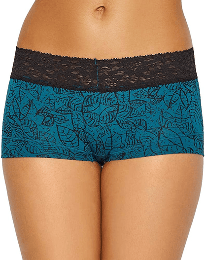 Maidenform Women'S Dream Cotton with Lace Boyshort Apparel & Accessories > Clothing > Underwear & Socks > Underwear Maidenform Dark Water Botanical 5 