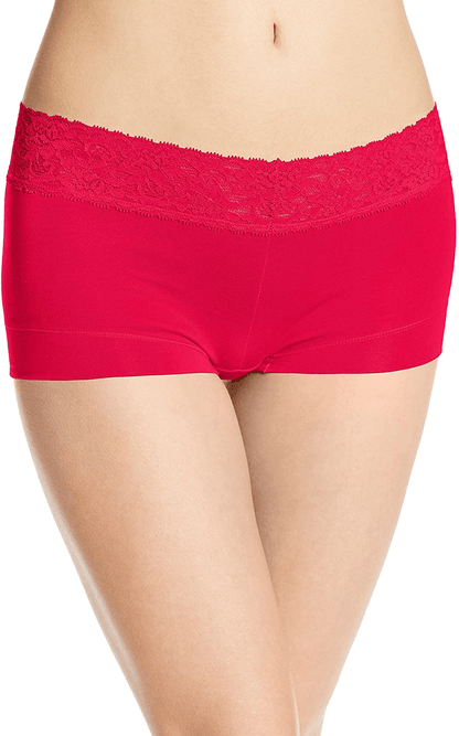 Maidenform Women'S Dream Cotton with Lace Boyshort Apparel & Accessories > Clothing > Underwear & Socks > Underwear Maidenform Camera Red 6 