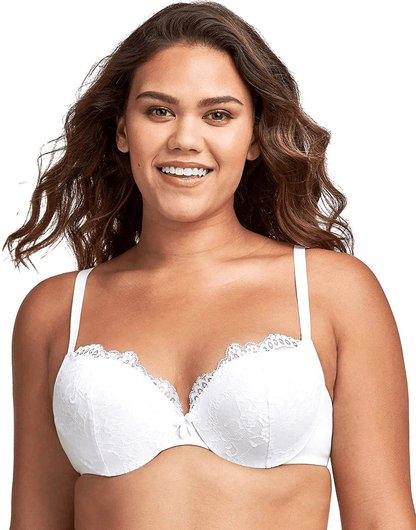 Maidenform Women's Love The Lift Push Up & In Demi Bra DM9900 White / 36B