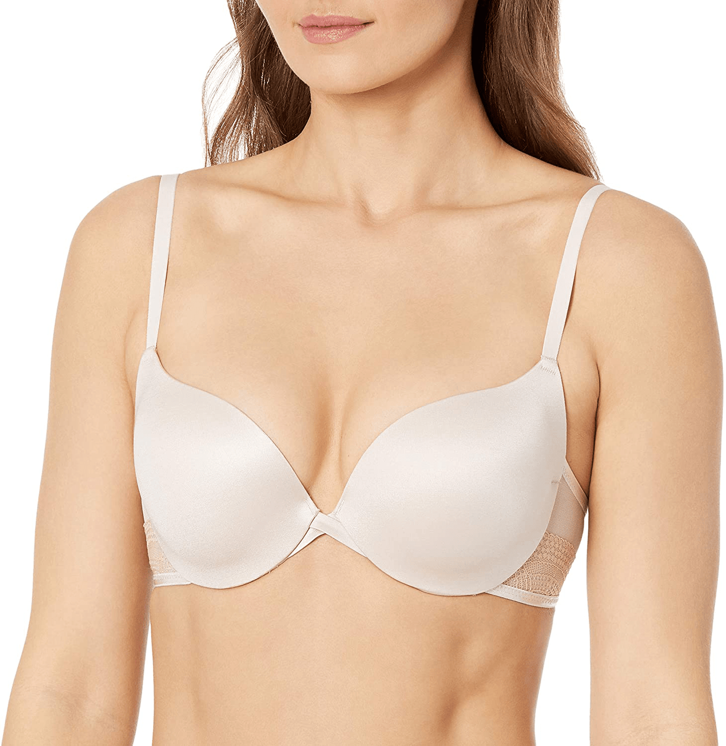 Maidenform Women's Love The Lift Push Up & In Demi Bra DM9900 Sandshell W/ Honey Blush Beige / 40B