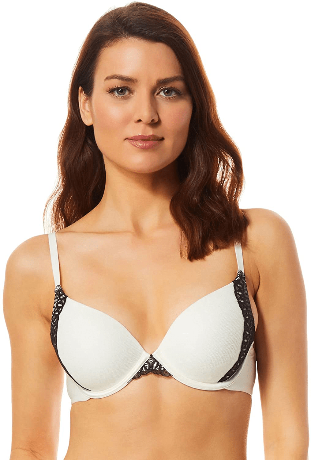 Maidenform Women's Natural Boost Demi Bra 09428 Ivory/Black Combo / 36D