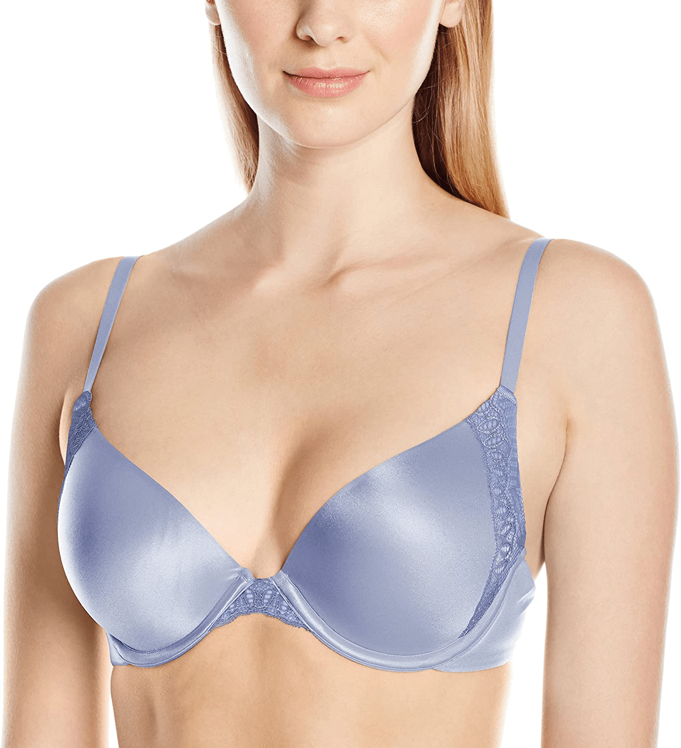 Maidenform Women's Natural Boost Demi Bra 09428 Winter Lake W/ Chateau Blue / 34D