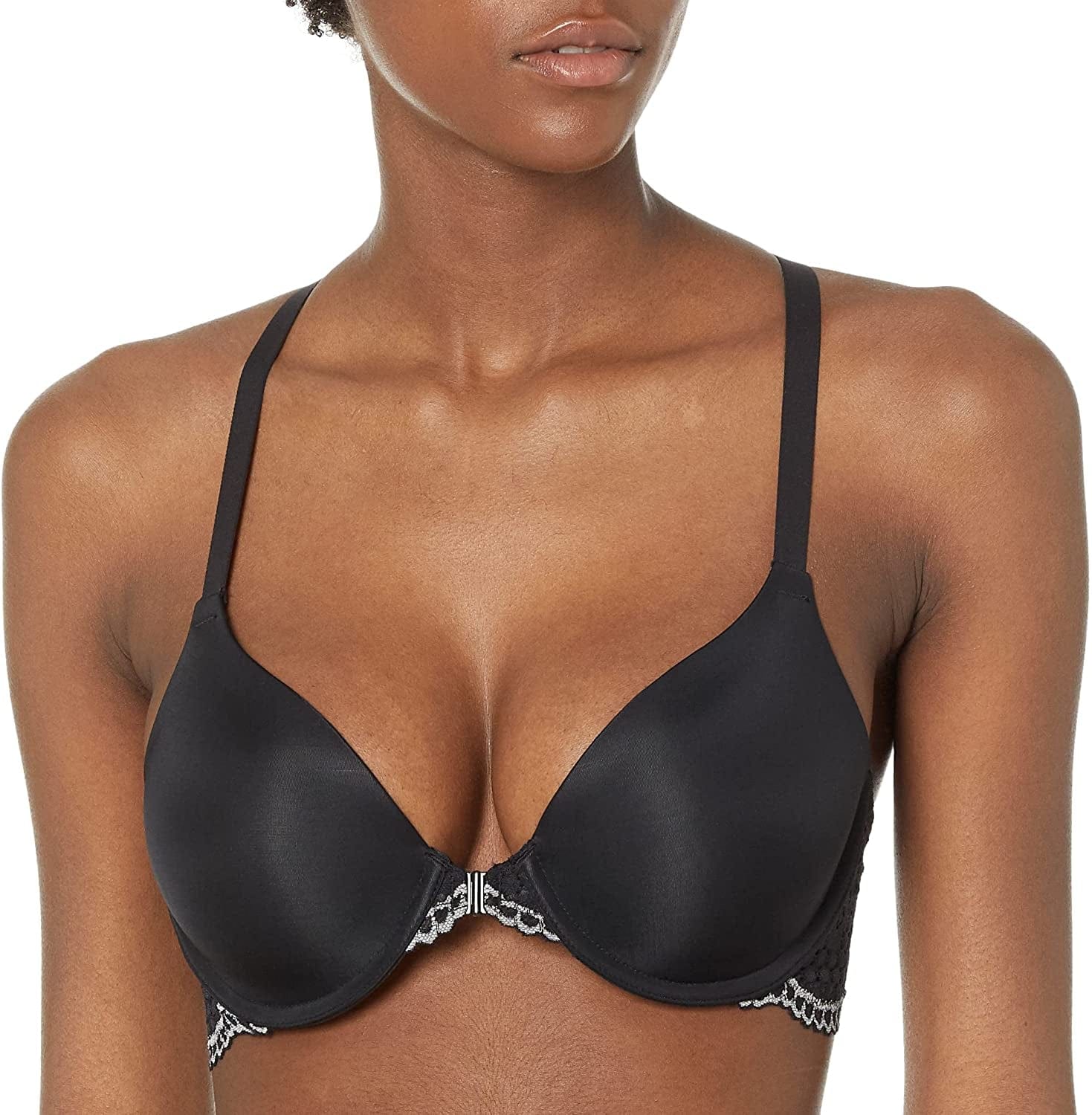 Maidenform Women'S One Fab Fit T-Shirt Bra, Women’S Full Coverage T-Shirt Bra, Women’S Lightly Lined Racerback Bra 07112 White / 42C